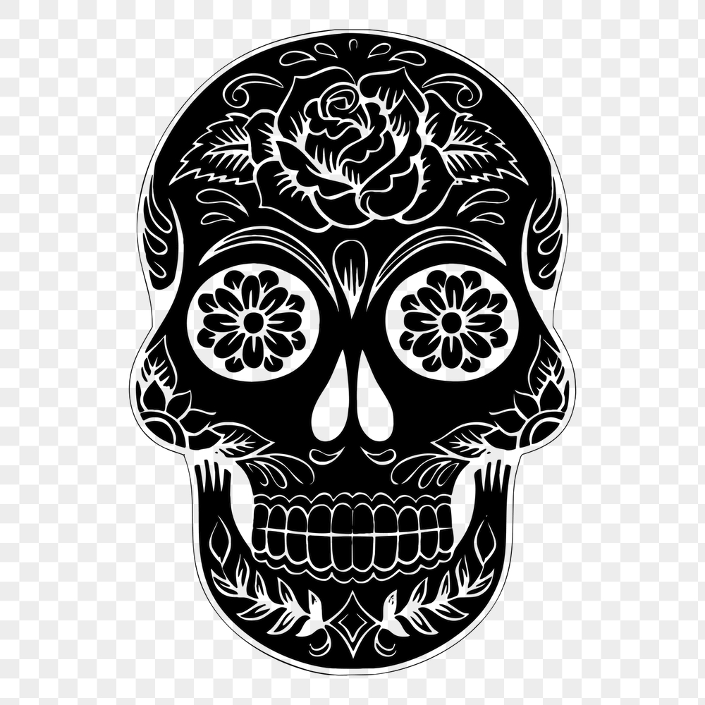 Sugar skull png sticker, Day | Free PNG - rawpixel