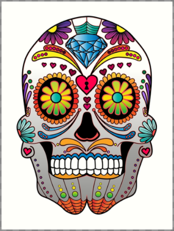 Sugar Skull w/no background 1" Art Print by kennasato | Redbubble