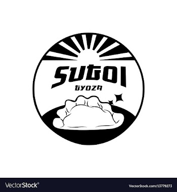 Sugoi gyoza japanese food logo vector image