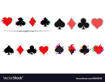 suit playing card symbol on white background