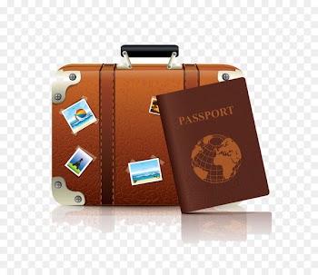 Suitcase Baggage Clip art - Passport and suitcase 