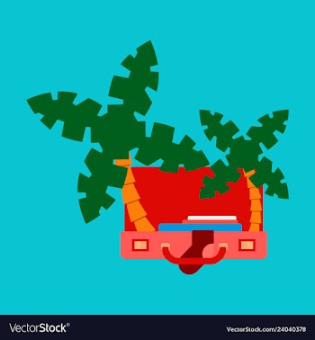 Suitcase for tourism cartoon of travel equipment vector image