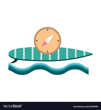 Sukfing desk and compass vector image