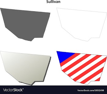 Sullivan Map Icon Set vector image