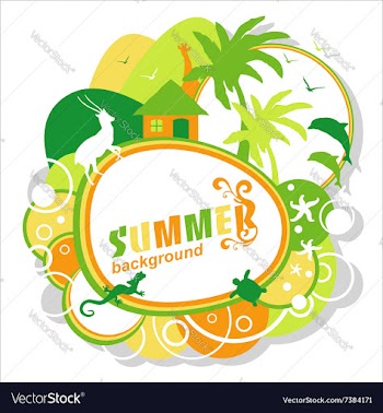 Summer abstract background or card vector image