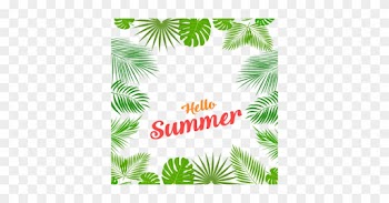 Summer Aloha Tropical Leaves Frame, Summer Aloha Tropical - Leaf