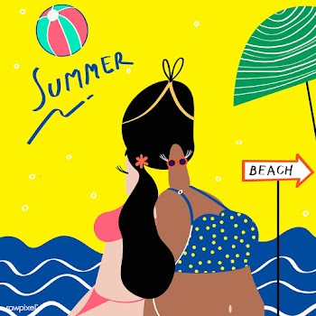 Summer at the beach | Free stock vector - 580339