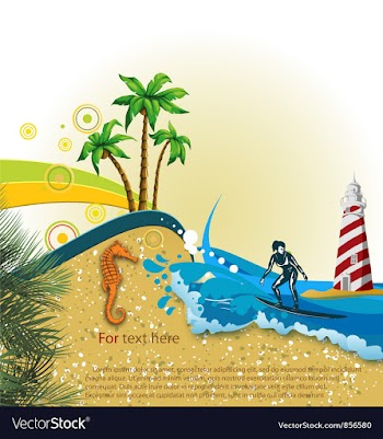 Summer background vector image
