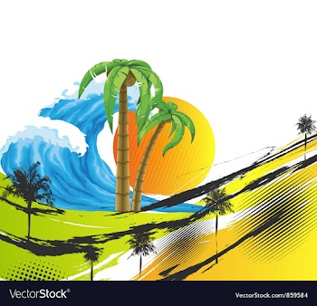 Summer background vector image