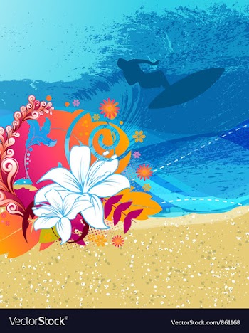 Summer background vector image