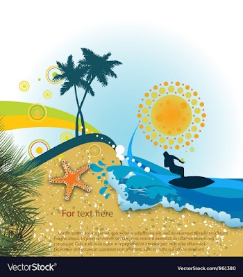 Summer background vector image