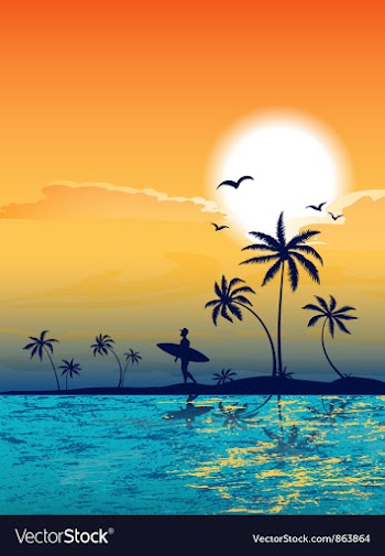 Summer background vector image