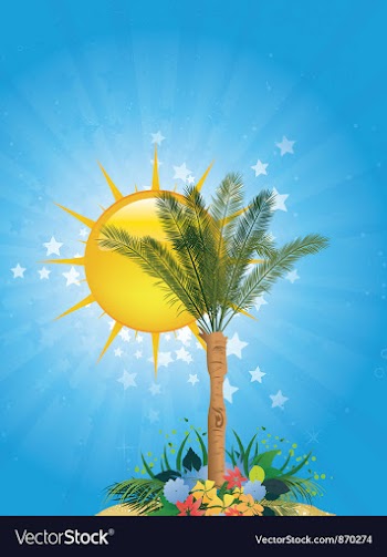 Summer background vector image