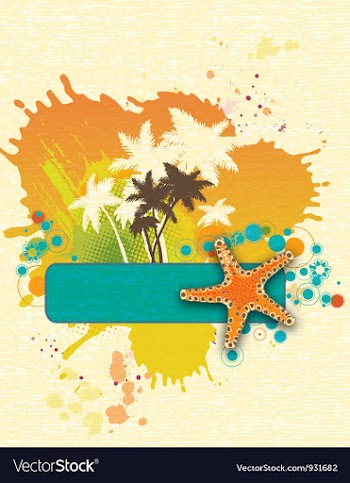 Summer background vector image