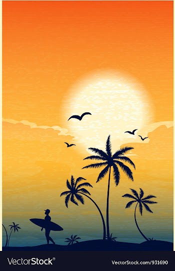 Summer background vector image