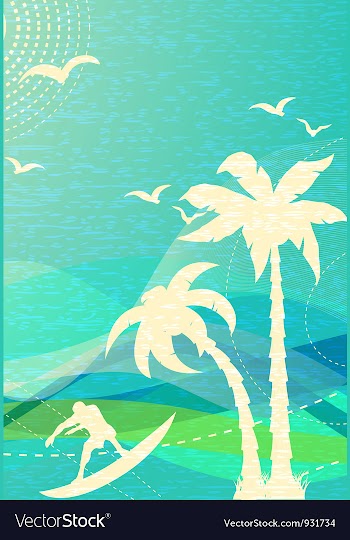 Summer background vector image
