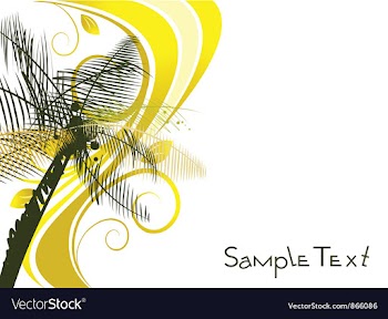 Summer background with palm trees vector image