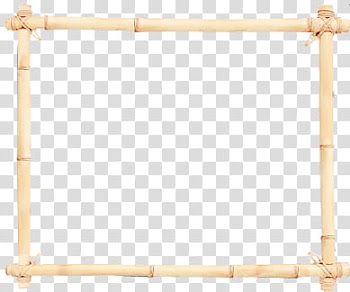 Summer, bamboo stick frame transparent background PNG clipart