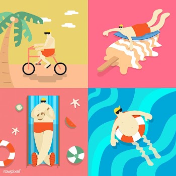 Summer beach fat | Free stock vector - 43170