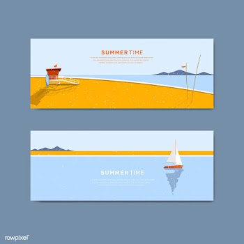 Summer beach | Free stock vector - 680477