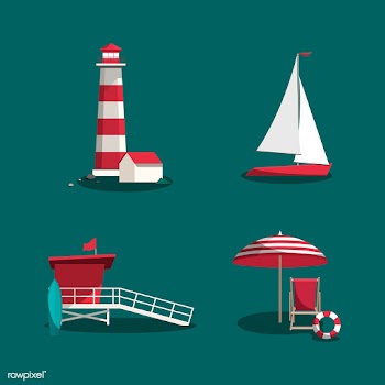 Summer beach | Free stock vector - 680478
