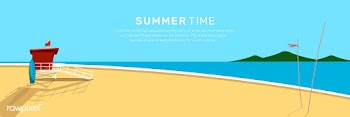 Summer beach | Free stock vector - 680482