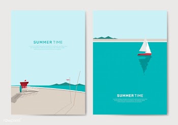 Summer beach | Free stock vector - 680489