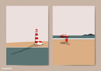 Summer beach | Free stock vector - 680534