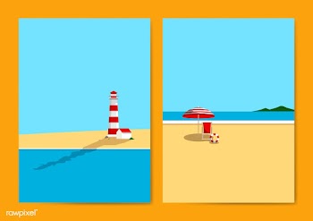 Summer beach | Free stock vector - 680551