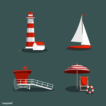 Summer beach | Free stock vector - 680562