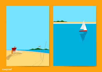 Summer beach | Free stock vector - 680568