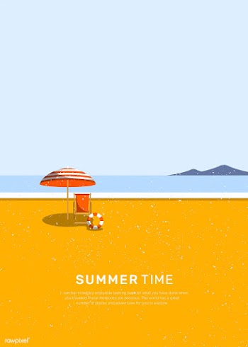 Summer beach | Free stock vector - 680573