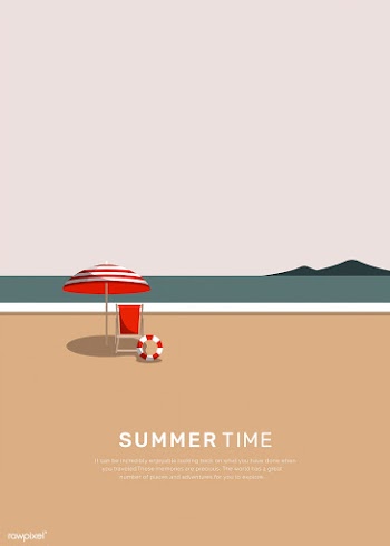 Summer beach | Free stock vector - 680574