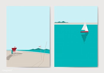 Summer beach | Free stock vector - 680575