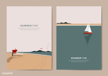 Summer beach | Free stock vector - 680580