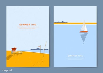 Summer beach | Free stock vector - 680588