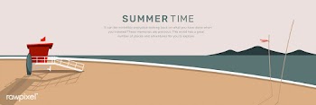 Summer beach | Free stock vector - 680594