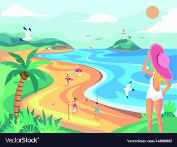 summer beach landscape