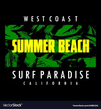 summer beach typography for t shirt design