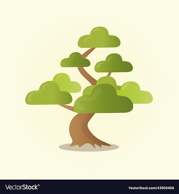 summer big old thick tree with green foliage