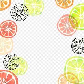 Summer Clip art - Color orange slice 