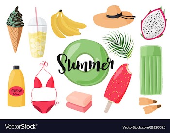 summer collection elements beach party