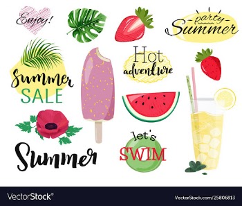 summer collection set hand drawn images