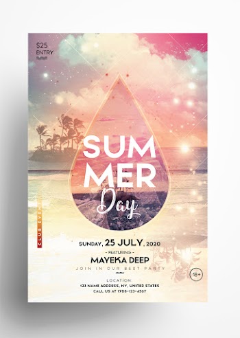 Summer Day PSD Free Flyer Template