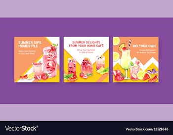 summer drink advertisement design for vacation