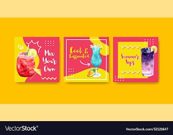 summer drink advertisement design for vacation