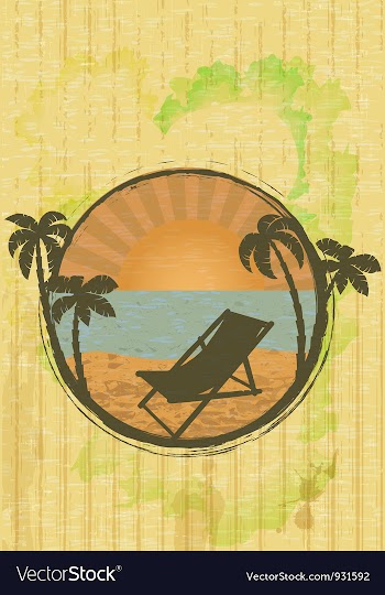 Summer emblem vector image