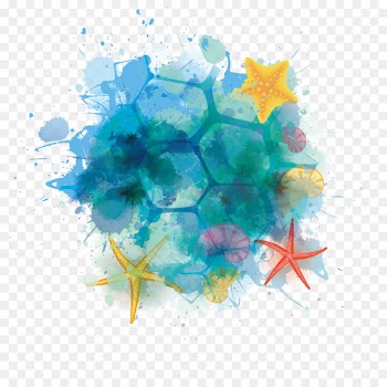 Summer Euclidean vector Clip art - Watercolor Island Tour 