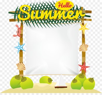 Summer Euclidean vector - Hello summer theme vector 