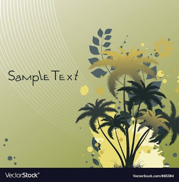 Summer floral background vector image
